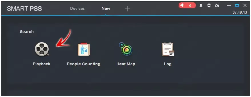 مشاهده تصاویر ضبط شده در Smart PSS (Playback)
